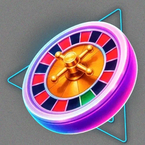 Neon roulette wheel