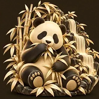 Panda eating bamboo — Vegas Nova Casino